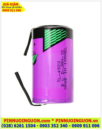Tadiran TL-4920 (Chân thép), Pin nuôi nguồn PLC Tadiran TL-4920 lithium 3.6v C 8500mAh chính hãng